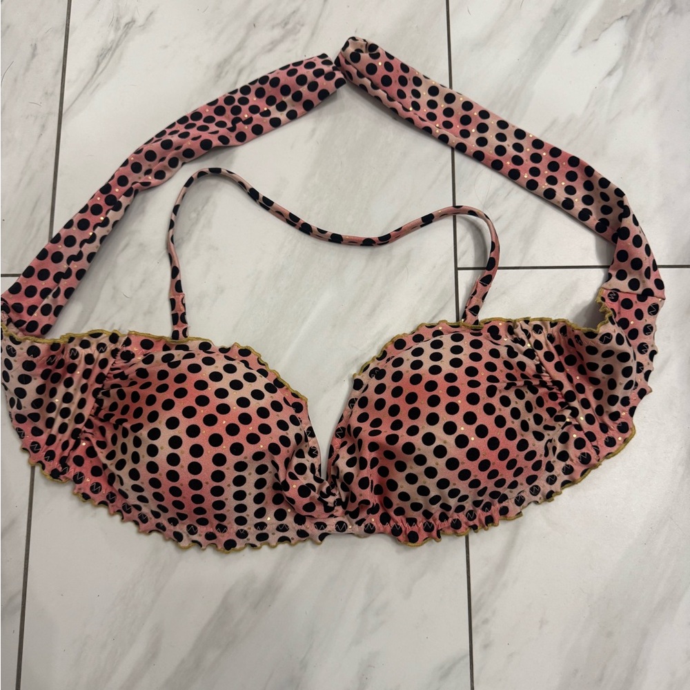 Luli Fama Glam Lovin polka dot Top